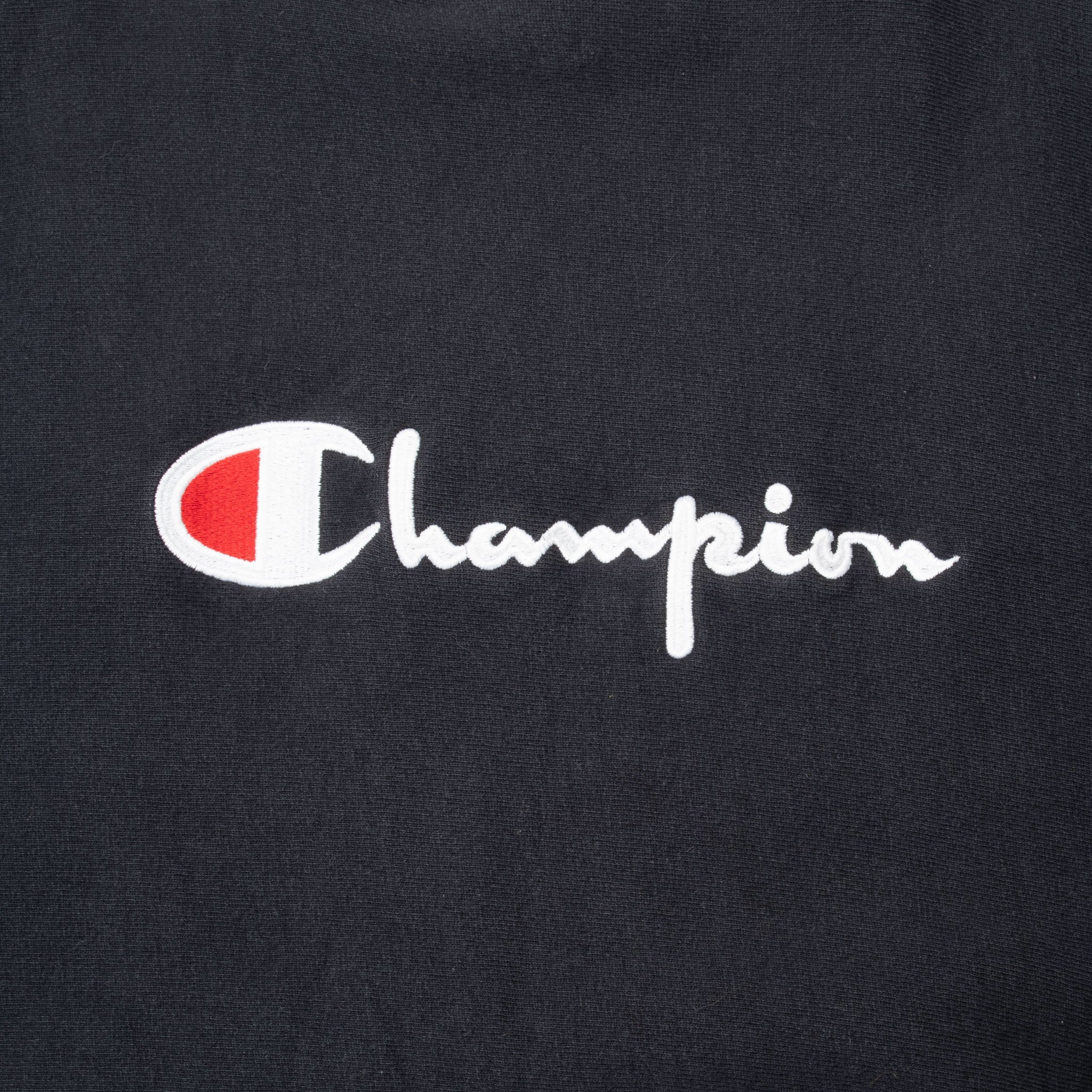Vintage Champion Reverse Weave Spell Out Black Sweatshirt 1990S Size XL Made In Usa