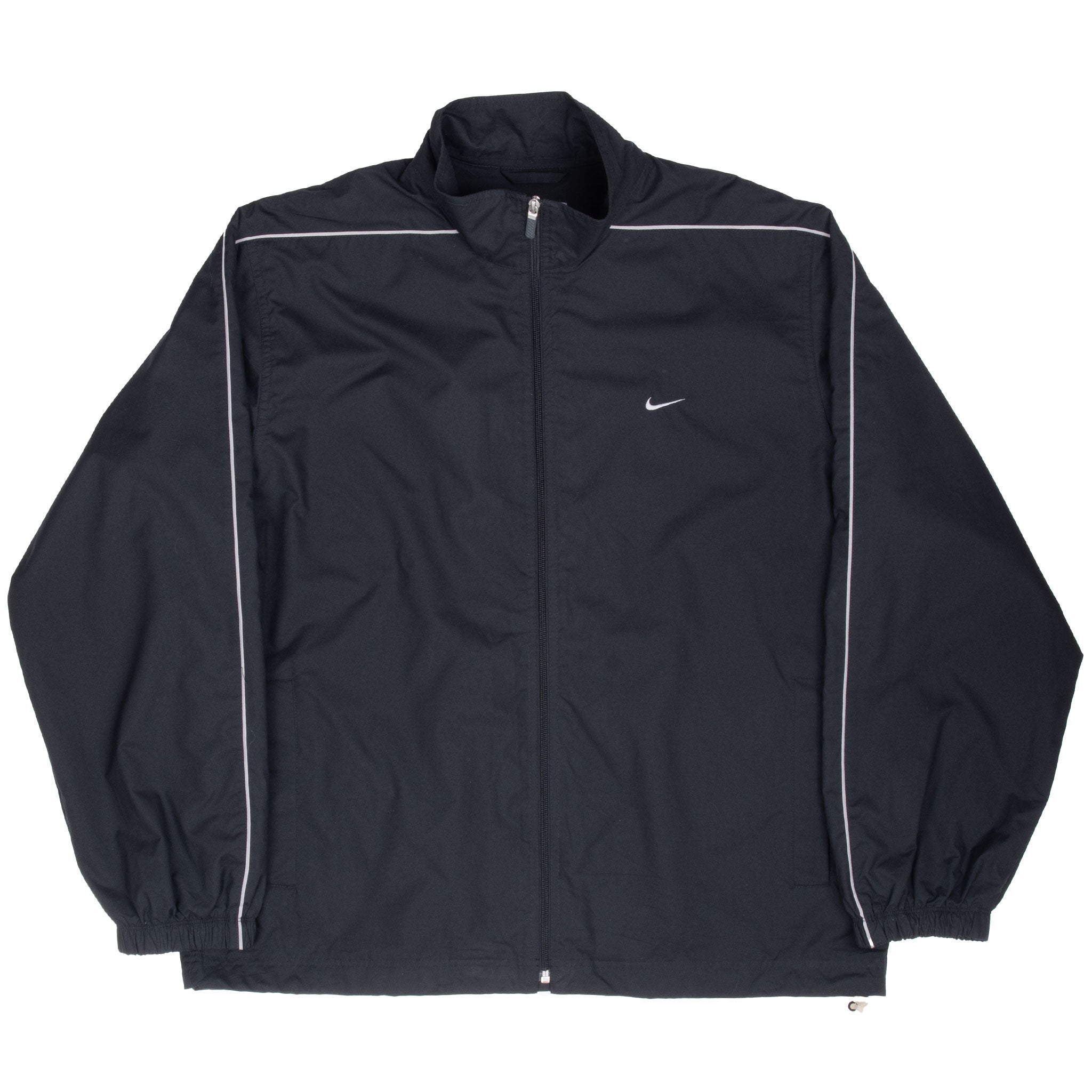 Vintage Nike Classic Black Windbreaker Track Jacket 2000S Size XL
