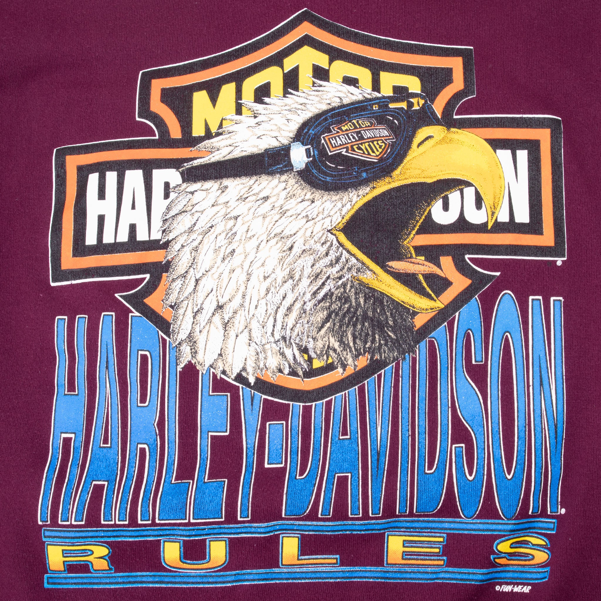 Vintage Harley Davidson Eagle Sweatshirt 1980S Size Medium Made In Usa