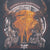 Close-up of American Heritage bull skull and motorcycle front print