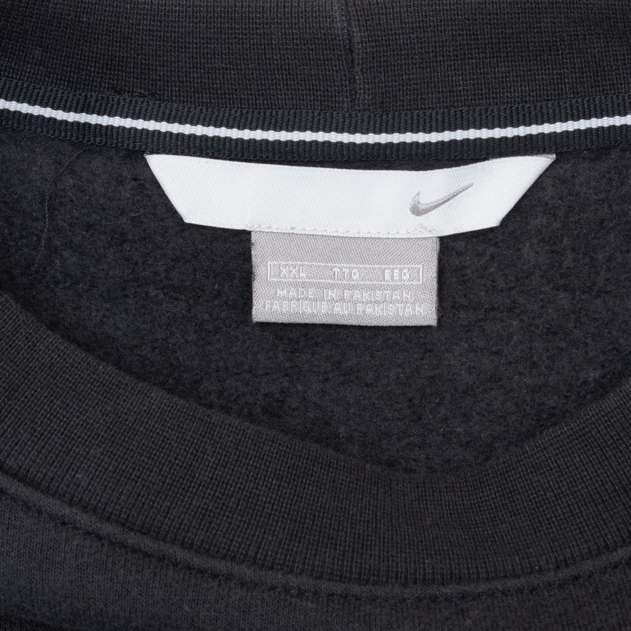 Vintage Nike Big Swoosh Black Sweatshirt 2000S Size 2XL