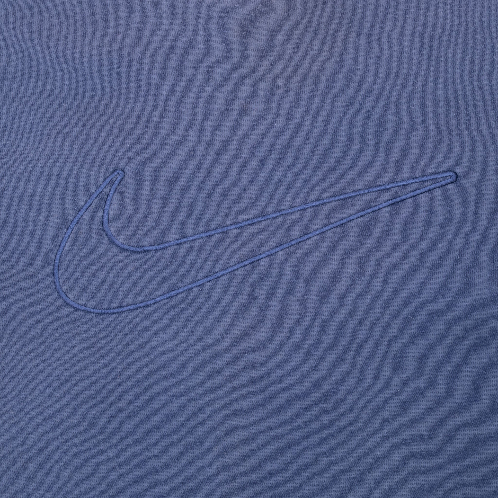 Vintage Nike Big Swoosh Navy Blue Sweatshirt 1990S Large