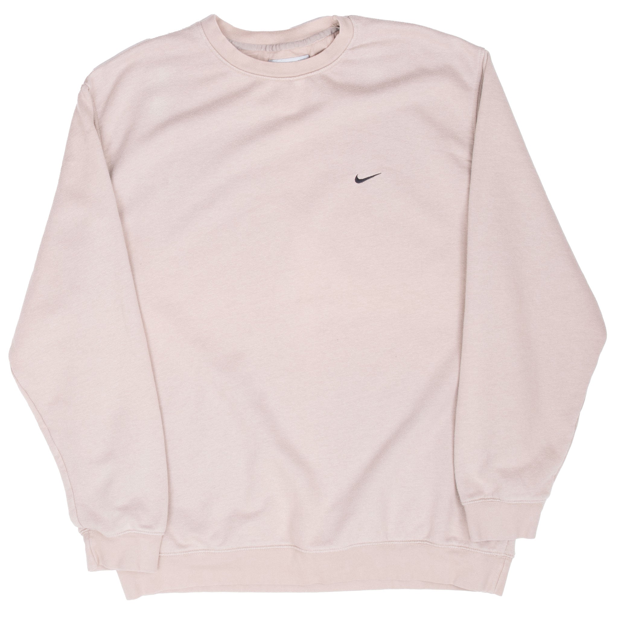 Vintage Nike Classic Swoosh Beige Sweatshirt 1990S Size 2XL