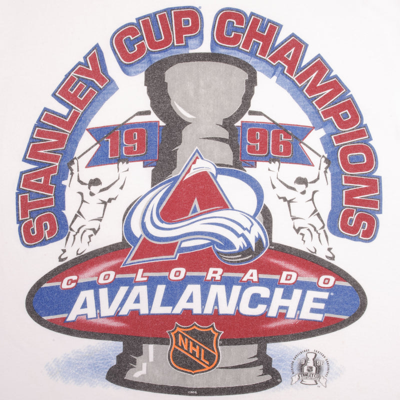 Vintage NHL Colorado Avalanche Stanley Cup Champions 1996 Tee Shirt Size Medium
