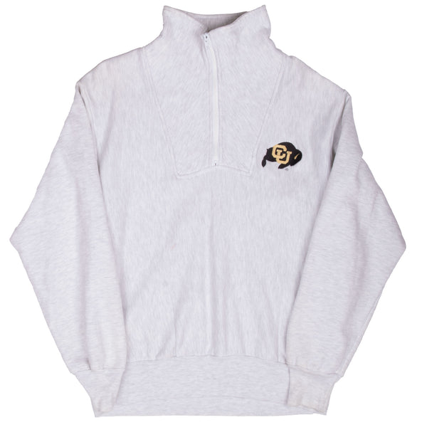 Vintage Ncaa Colorado Golden Buffaloes Quarter Zip Sweatshirt 1990S Size Large Made In Usa