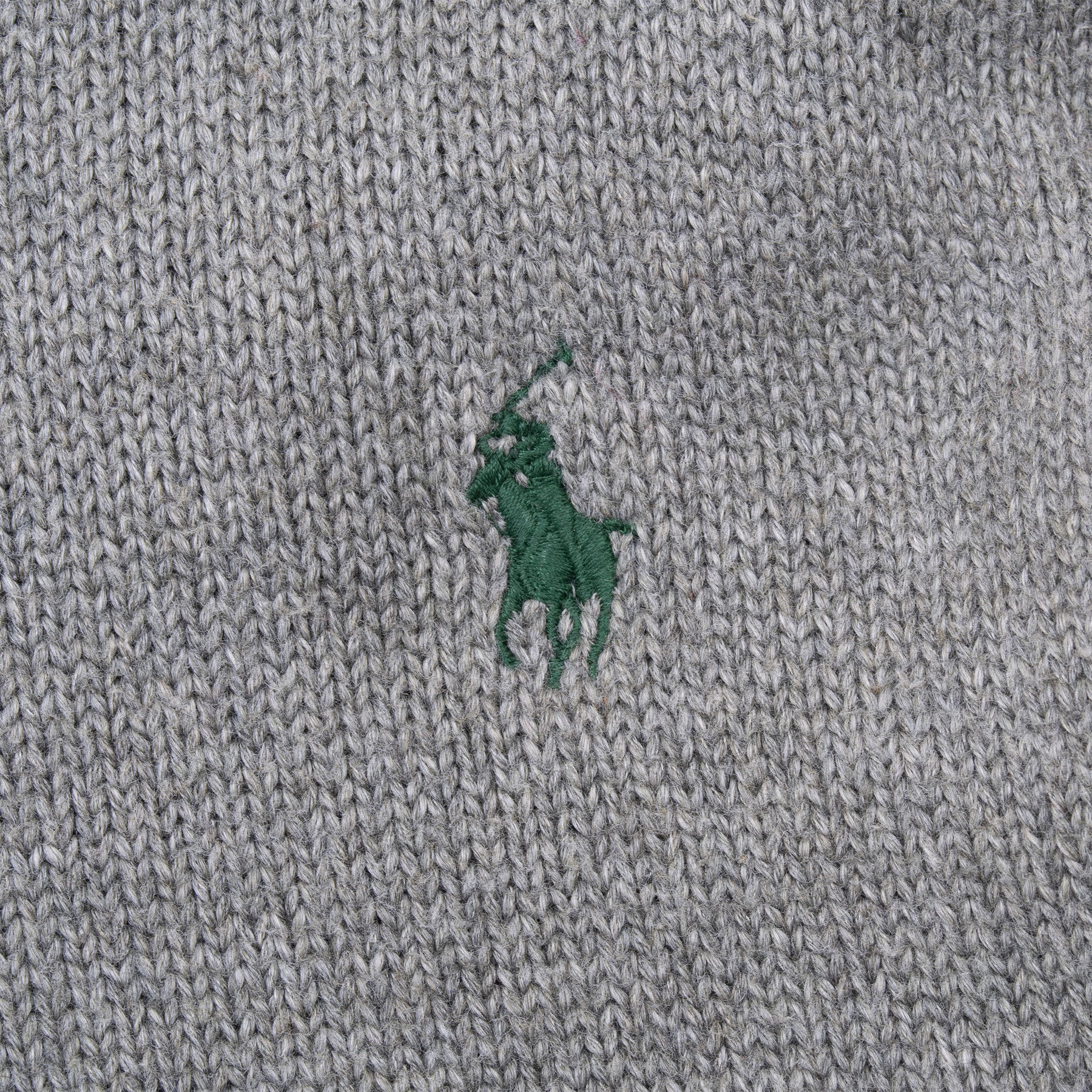 VINTAGE POLO RALPH LAUREN GREY KNIT HENLEY SWEATER SIZE 2XL