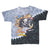 Vintage Tie Dye Pirates Of The Caribbean Disney 1990s Tee Shirt Size Small Made In USA With Single Stitch Sleeves