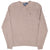 VINTAGE POLO RALPH LAUREN BEIGE KNIT V NECK SWEATER 1990S SIZE LARGE