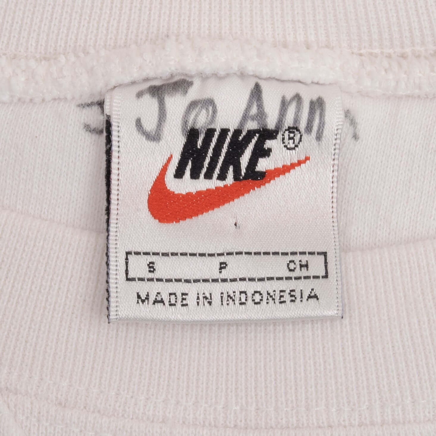 Vintage Nike Town Las Vegas Center Swoosh White Sweatshirt 1990S Size Small