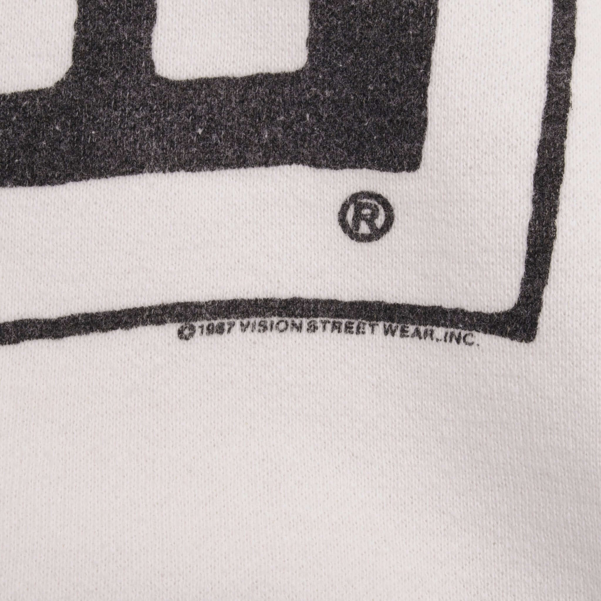 Vintage Vision Streetwear Skate 1987S Sweatshirt With Pockets Size Large