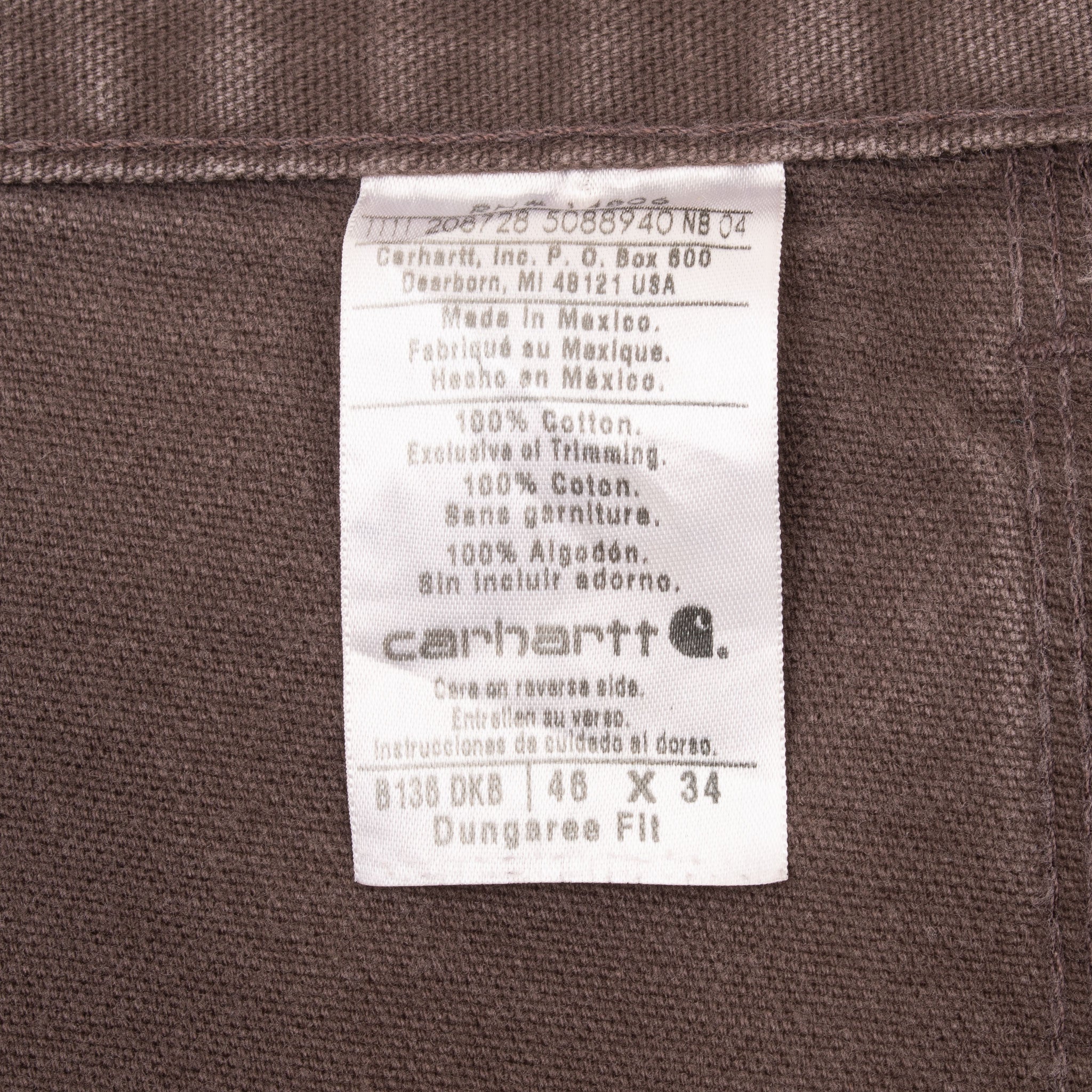 Vintage Carhartt Carpenter Double Knee Brown Pants B138 DKB 2000S Size 45X32

Size On Tag 35X36 Actual Size 46X34