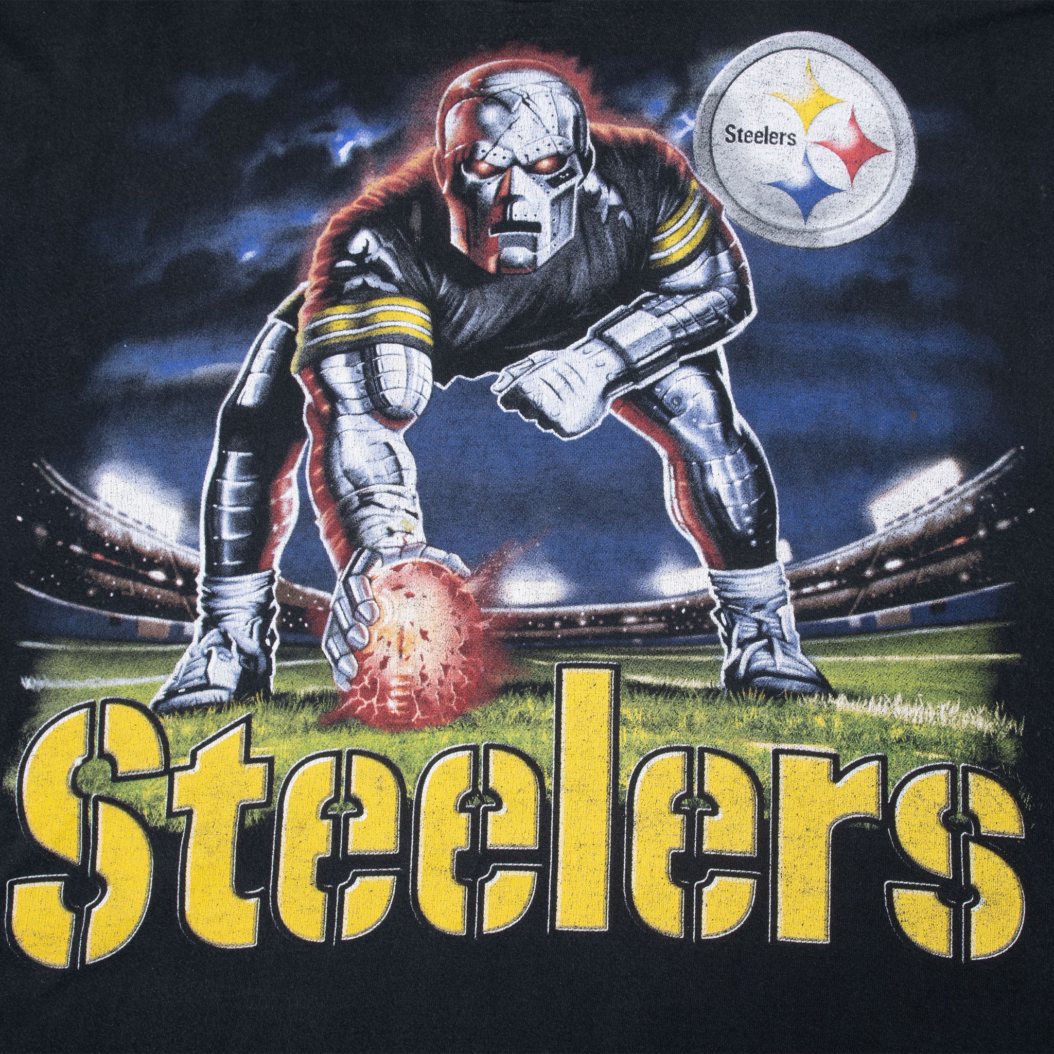 Vintage Mlb Pittsburgh Steelers Liquid Blue Tee Shirt 1990S Size XL