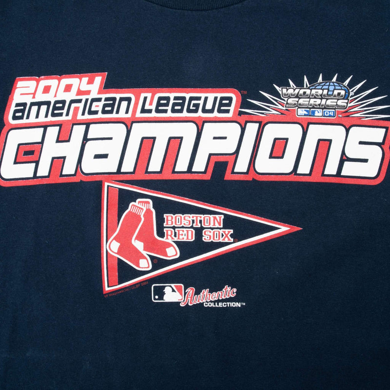 Vintage Mlb Boston Red Sox American Champions 2004 Tee Shirt Size Large