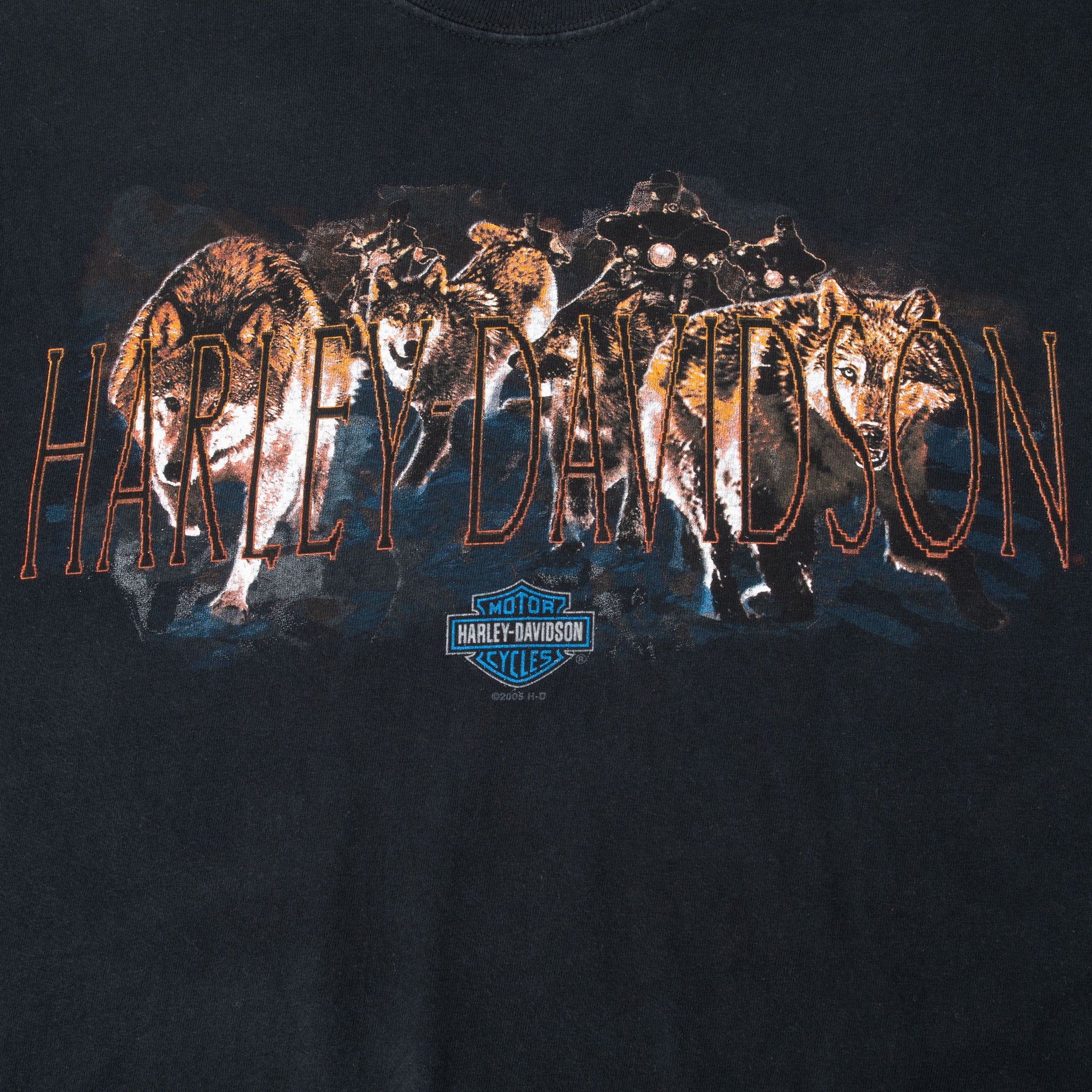 VINTAGE HARLEY DAVIDSON ST JOSEPH MISSOURI WOLF TEE SHIRT 2005 LARGE MADE IN USA
