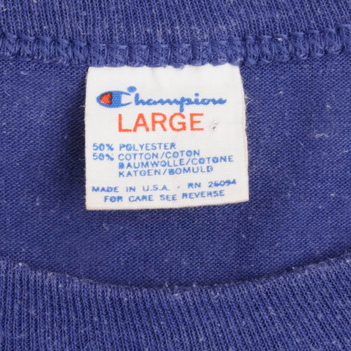 Vintage NFL Buffalo Bills Champion Tee Shirt 1980S Size Medium Made In USA With Single Stitch Sleeves