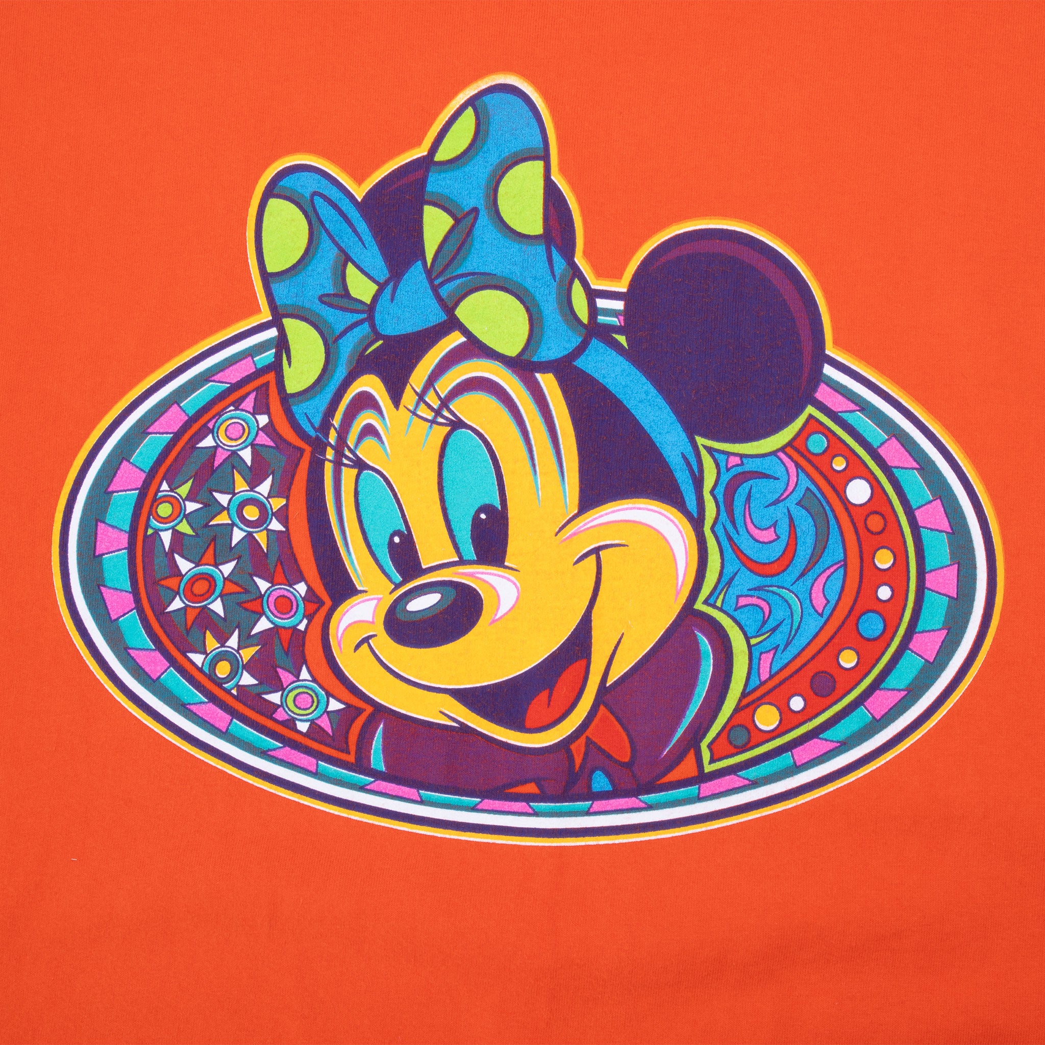 Vintage Disney Minnie Mouse Orange Tee Shirt 1990S Size 2XL Made In Usa