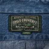 Vintage Ralph Lauren Blue Denim Shirt 1990S Size Small Made In Usa