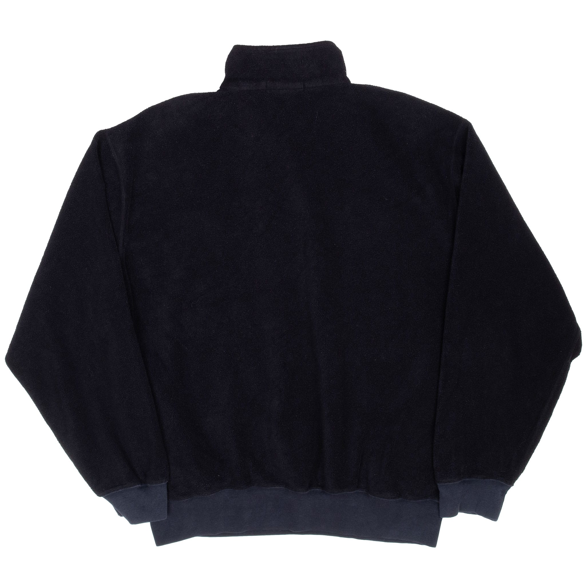 VINTAGE POLO RALPH LAUREN BLACK QUARTER ZIP FLEECE PULLOVER JACKET 1990S LARGE