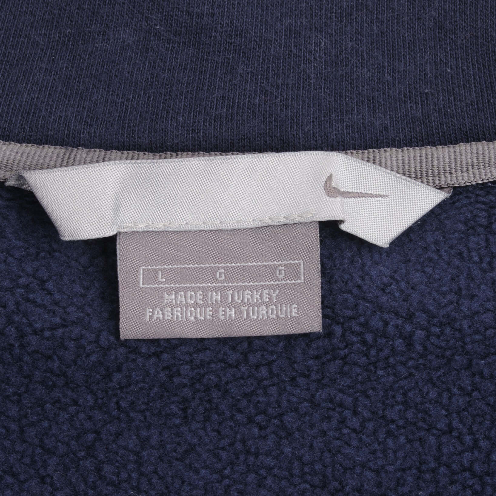 Vintage Nike Swoosh Spellout Quarter Zip Blue Sweatshirt 2000S Size Large