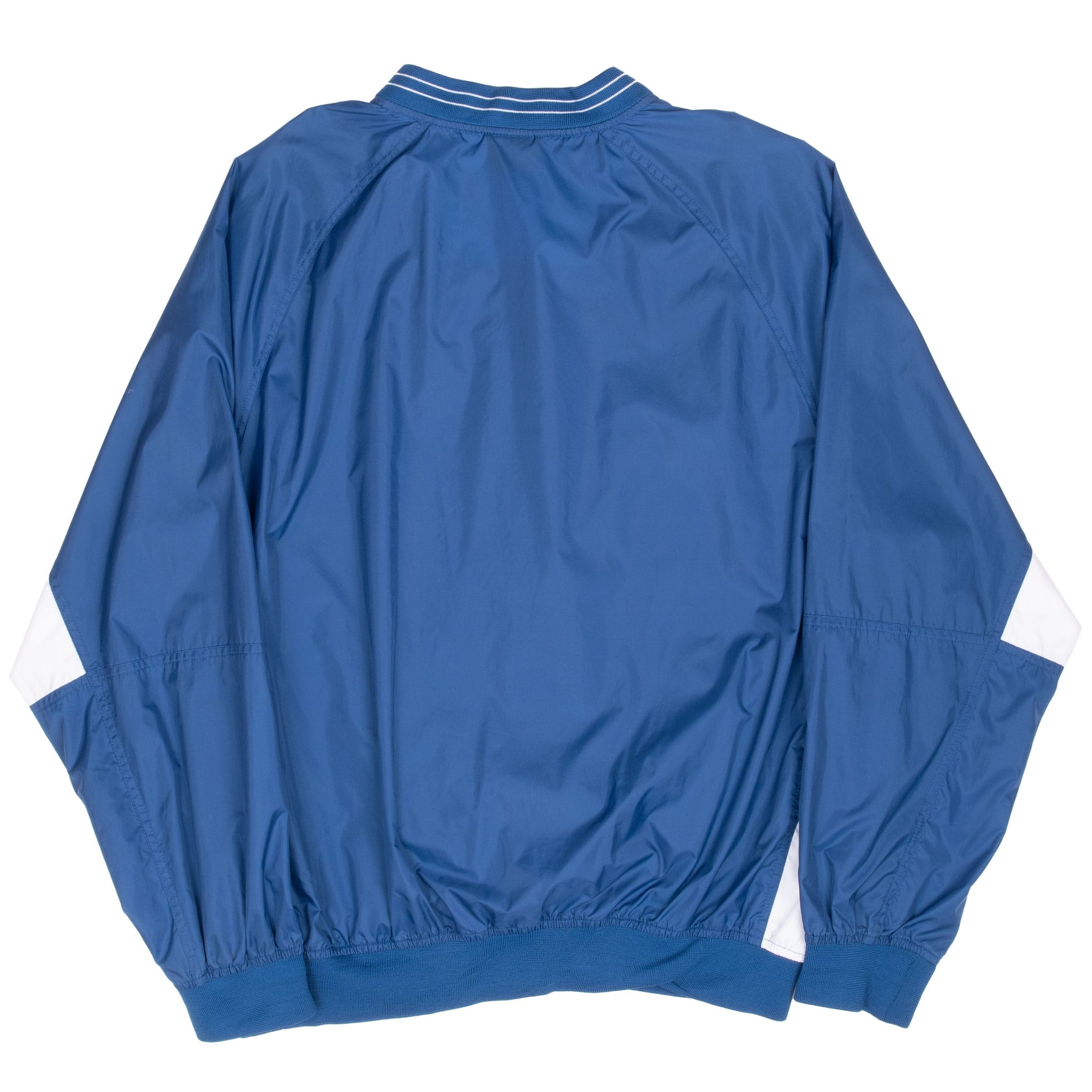 VINTAGE NIKE CENTER SWOOSH BLUE WINDBREAKER PULLOVER JACKET 1990S LARGE
