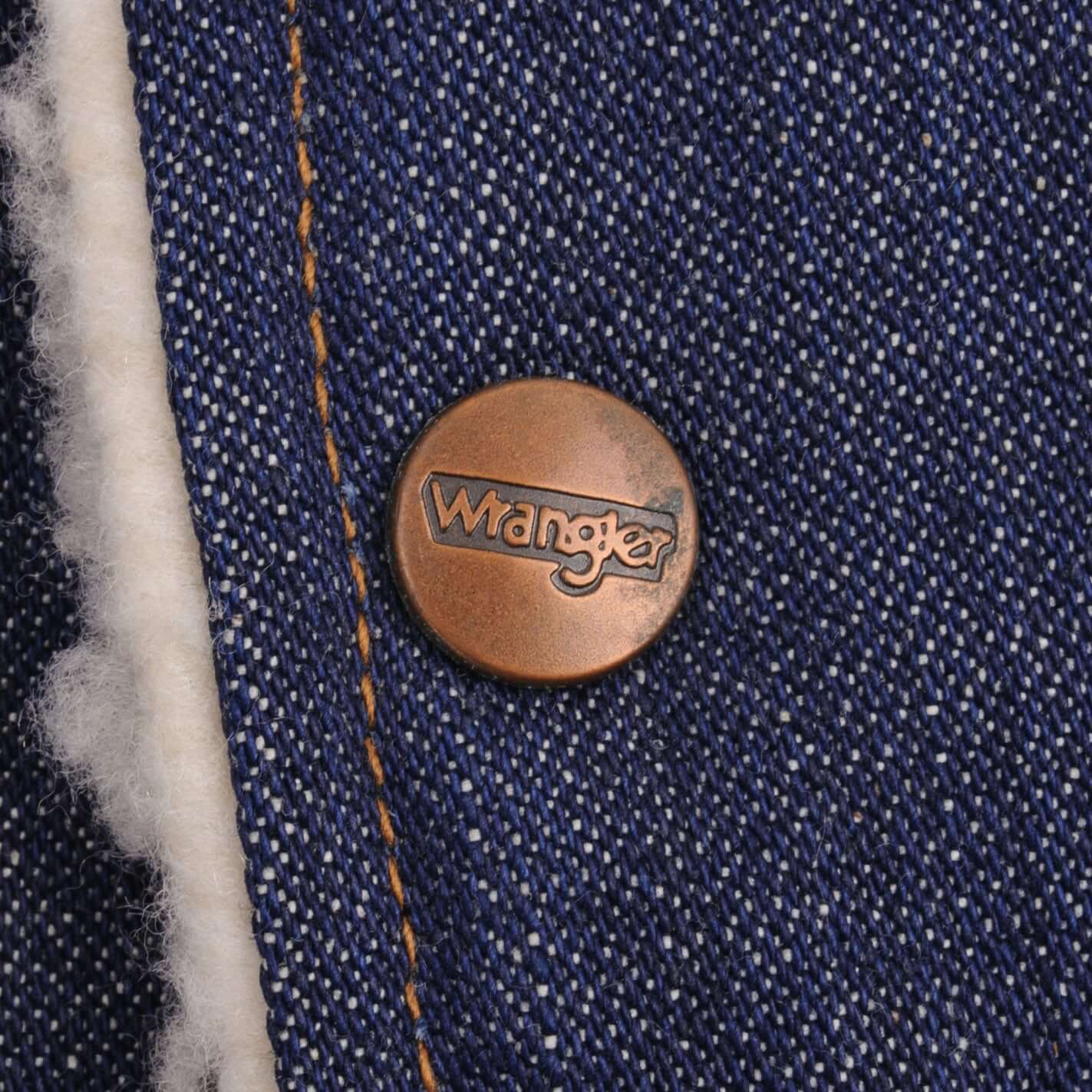 Vintage Wrangler Sherpa Denim Sleeveless Jacket Small Made In Usa Deadstock With Tags