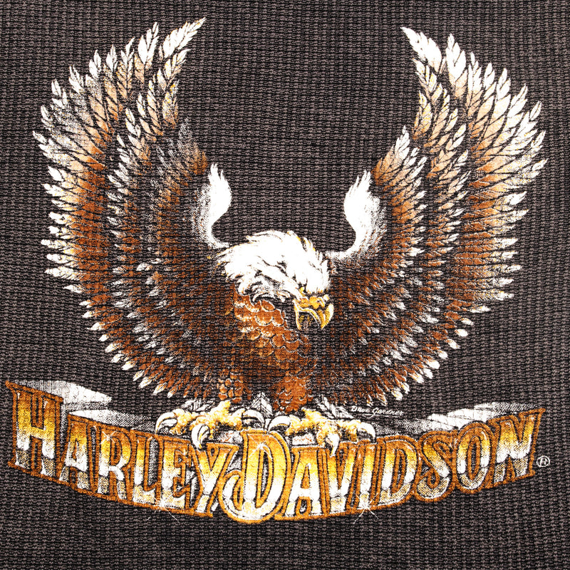 Vintage Harley Davidson Long Sleeve Tee Shirt 1970S Size Small Made In USA
