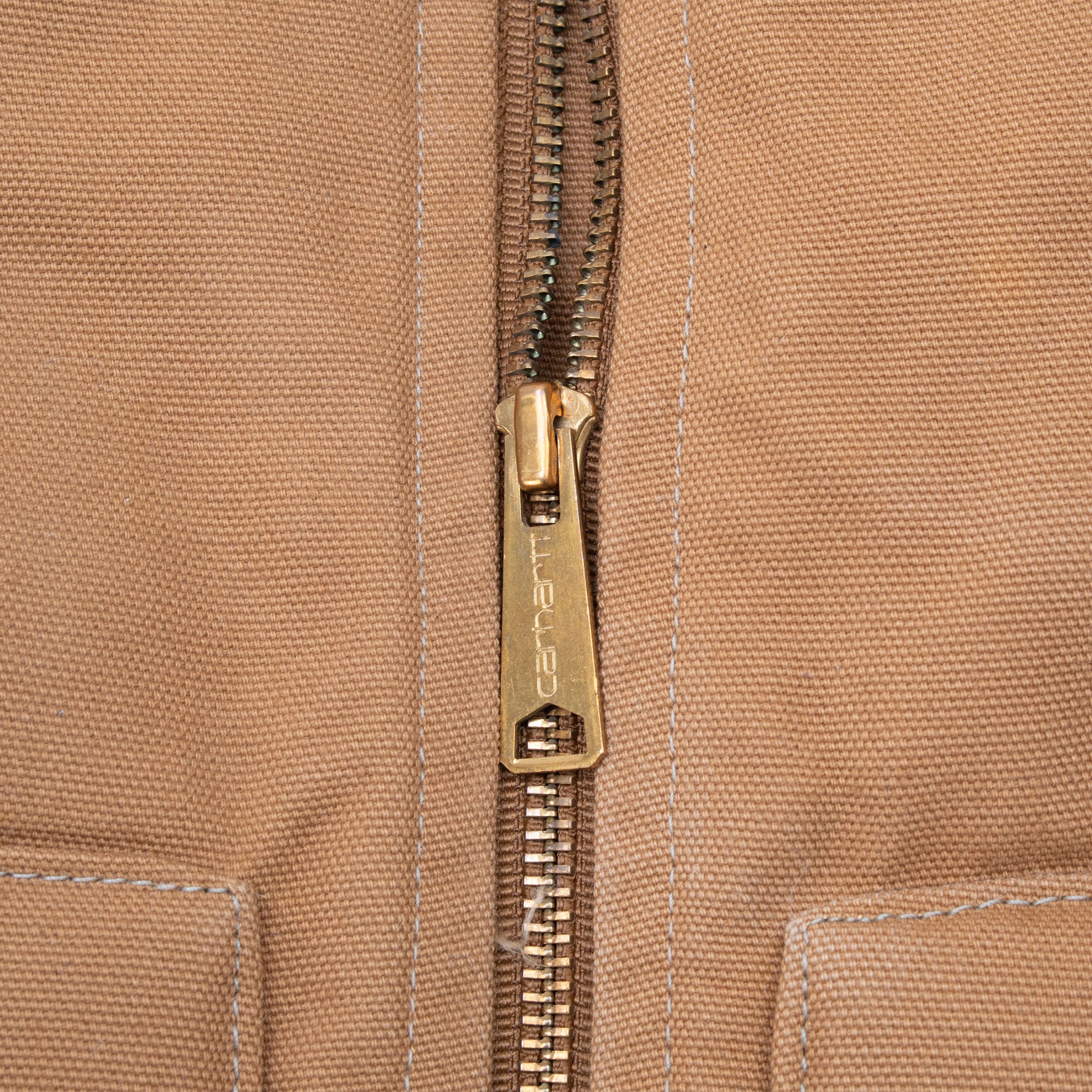 Vintage Carhartt Quilted Lined Brown Vest Jacket Vq168 1995 Size Medium Made in USA