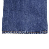 Beautiful Indigo Levis 517 Jeans With Blue Bar Tacks 1980s Made in USA with Medium Dark Wash With Light Whiskers.   Size on tag 36X32 Actual Size 35X31 Back Button #650