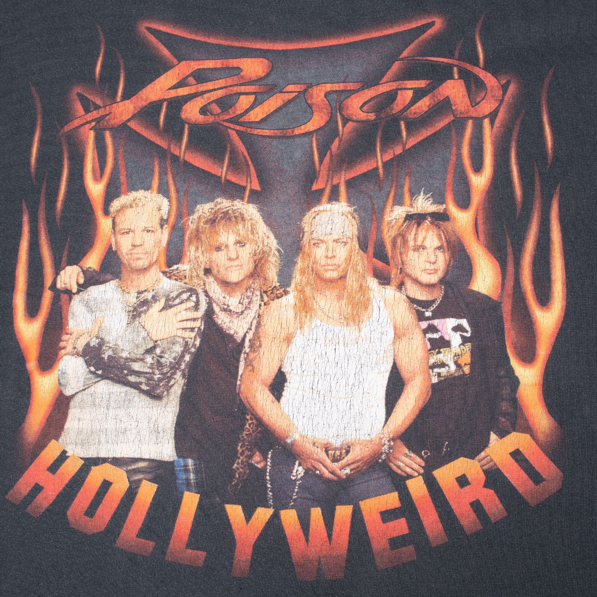 Vintage Poison Hollyweird World Tour 2002 Tee Shirt Size 2XL
