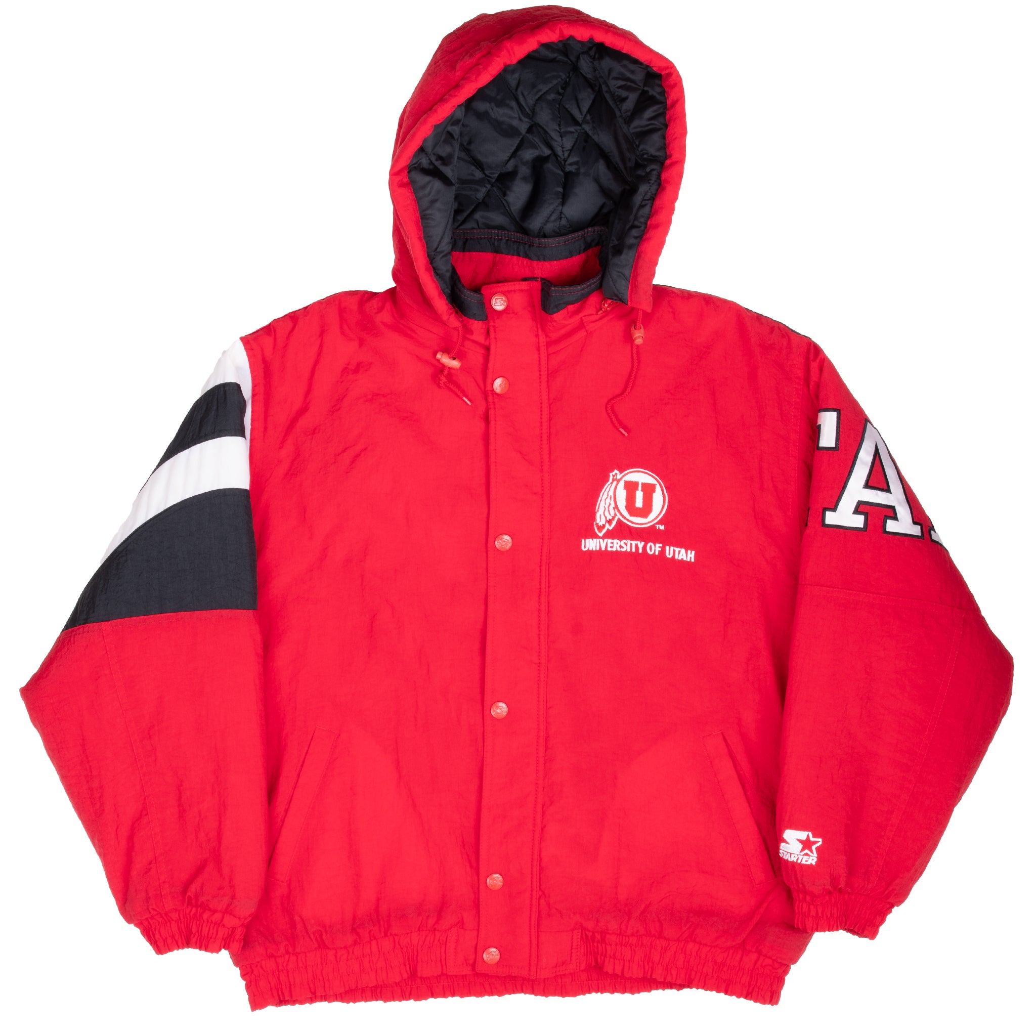 Vintage Ncaa University Of Utah 1990S Heavy Windbreaker Starter Jacket Size XL