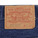 Beautiful Indigo Levis 517 Jeans With Blue Bar Tacks 1980s Made in USA with Dark Wash Talon Zipper  Size on tag 38X32 Actual Size 38X32 Back Button #2