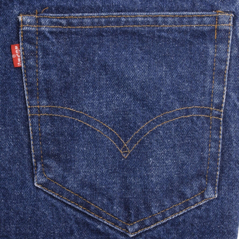 Beautiful Indigo Levis 517 Jeans With Blue Bar Tacks 1980s Made in USA with Dark Wash Talon Zipper  Size on tag 38X32 Actual Size 38X32 Back Button #2