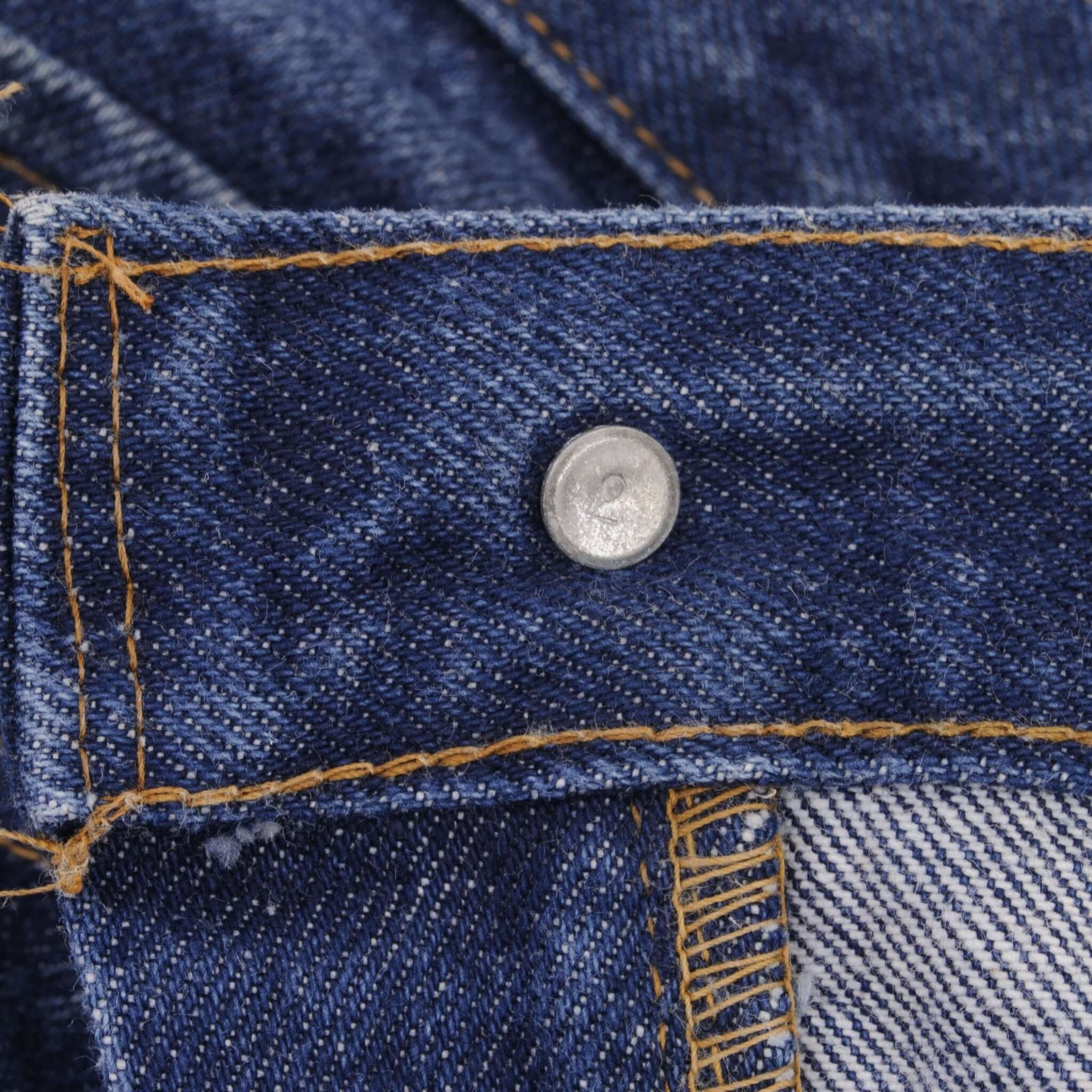 Beautiful Indigo Levis 517 Jeans With Blue Bar Tacks 1980s Made in USA with Dark Wash Talon Zipper  Size on tag 38X32 Actual Size 38X32 Back Button #2