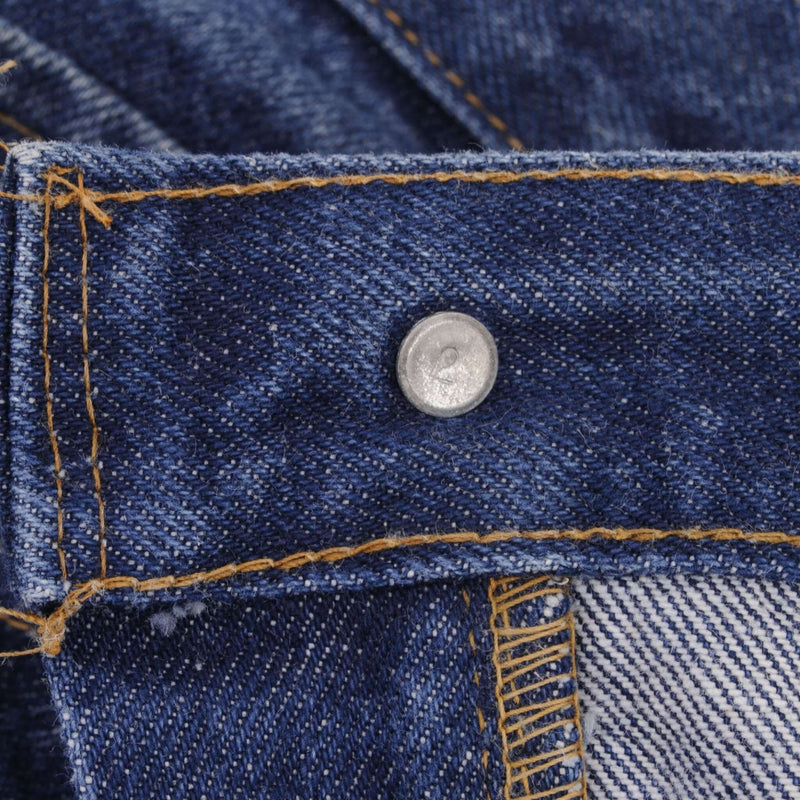 Beautiful Indigo Levis 517 Jeans With Blue Bar Tacks 1980s Made in USA with Dark Wash Talon Zipper  Size on tag 38X32 Actual Size 38X32 Back Button #2