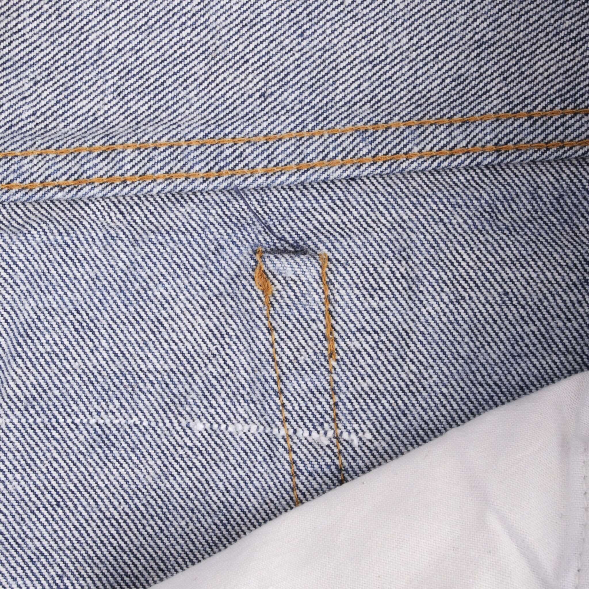 Beautiful Indigo Levis 517 Jeans With Blue Bar Tacks 1980s Made in USA with Dark Wash Talon Zipper  Size on tag 38X32 Actual Size 38X32 Back Button #2