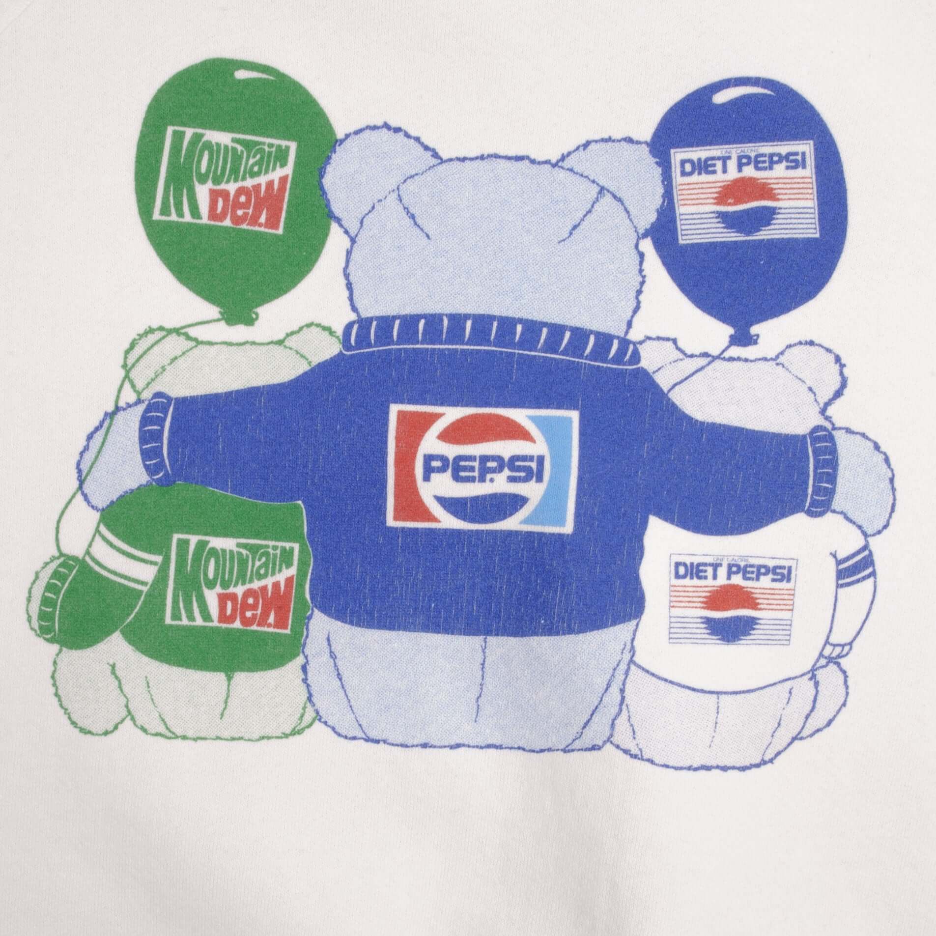 Vintage Pepsi Cola Mountain Dew Sweatshirt Size Large Made in USA.