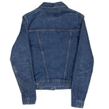 Vintage Levis Type 3 Denim Jacket 4 Pockets 76581 0214 1980S Size Small Made In Usa With A Medium Dark Wash
