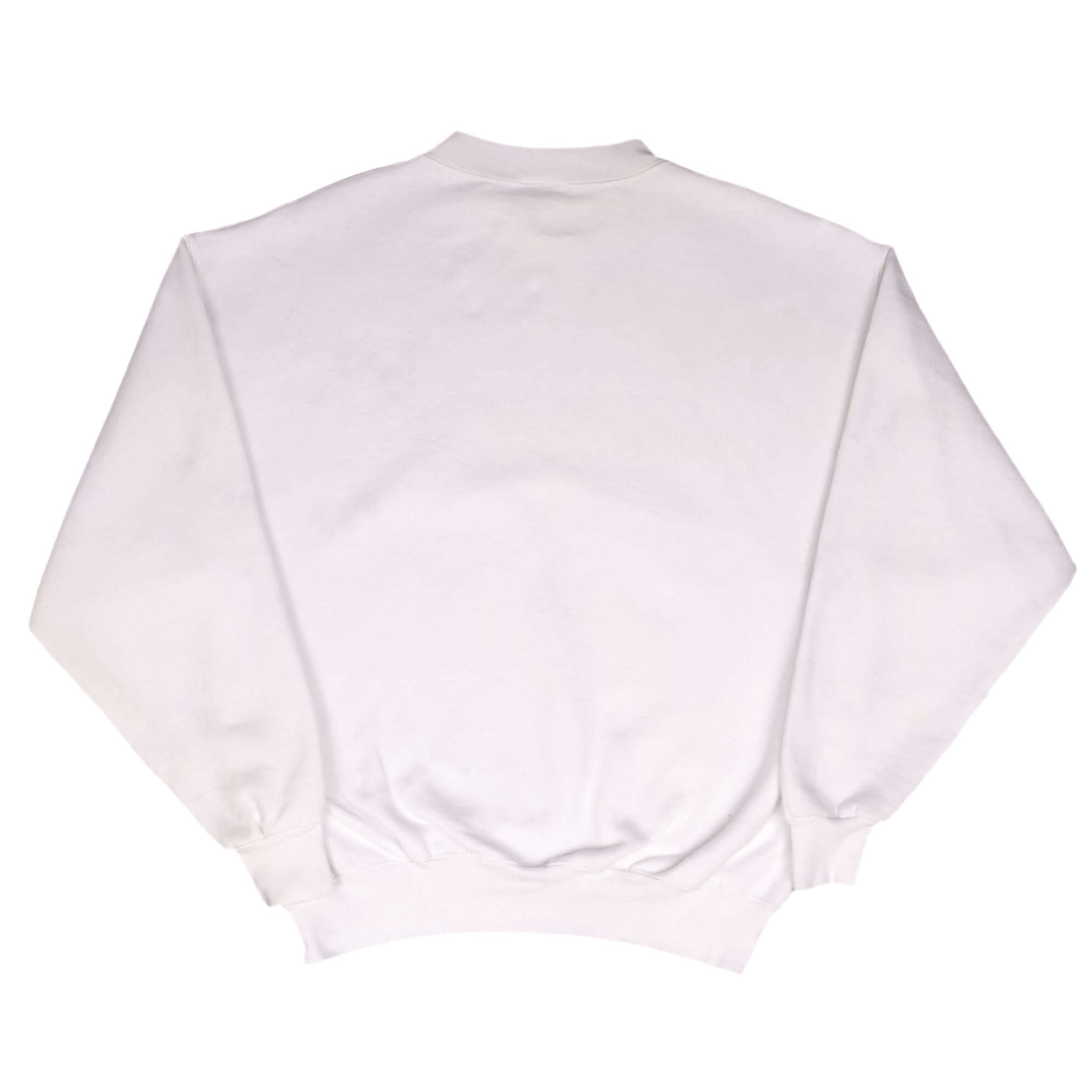 Vintage Guess Jeans Embroidered White Sweatshirt 1990S Size Small Made In USA