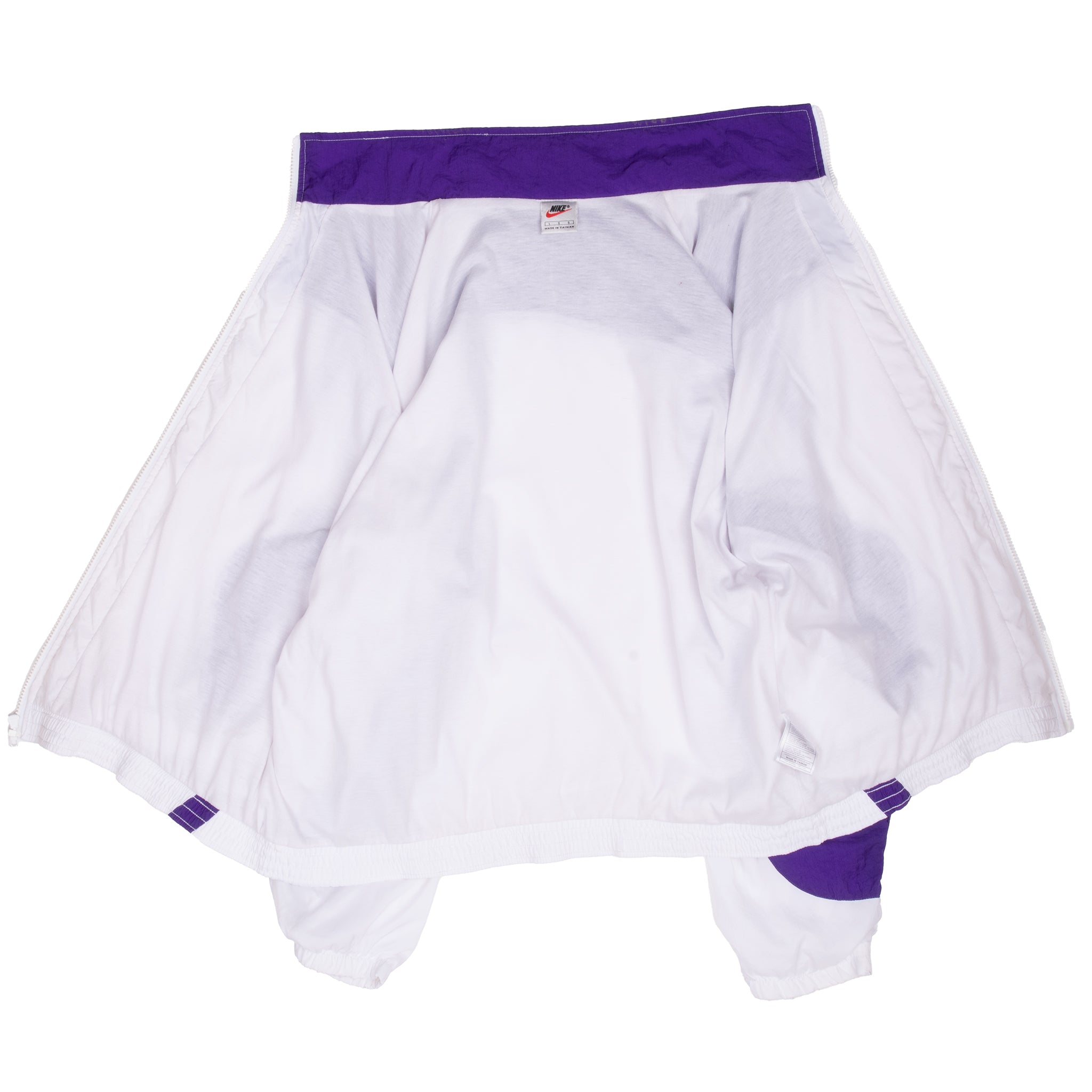 Vintage Nike Classic Swoosh Purple Windbreaker Jacket 1990S Size Large