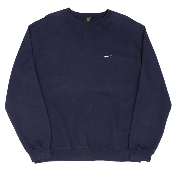 Vintage Nike Golf Classic Swoosh Navy Blue Sweatshirt 2000S Size Large