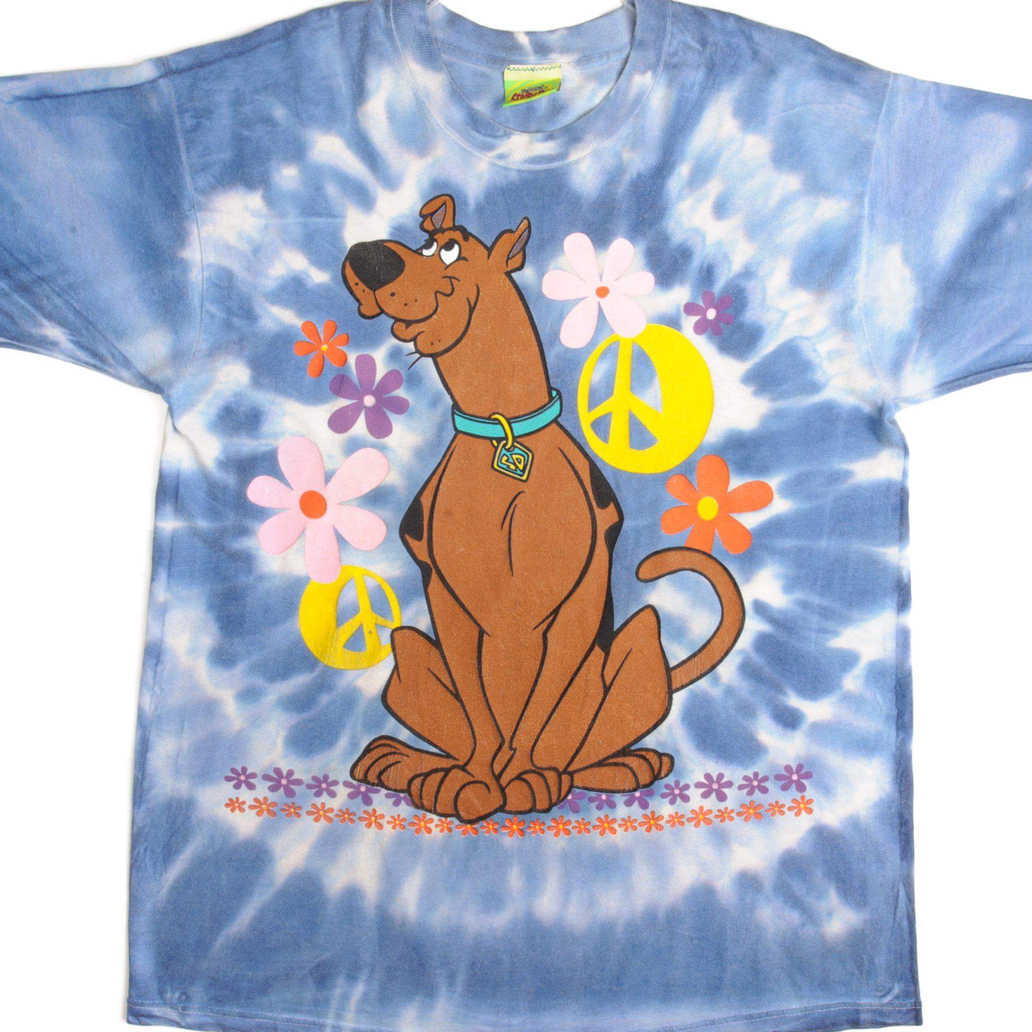 VINTAGE TIE-DYE SCOOBY DOO TEE SHIRT 1990S SIZE MEDIUM