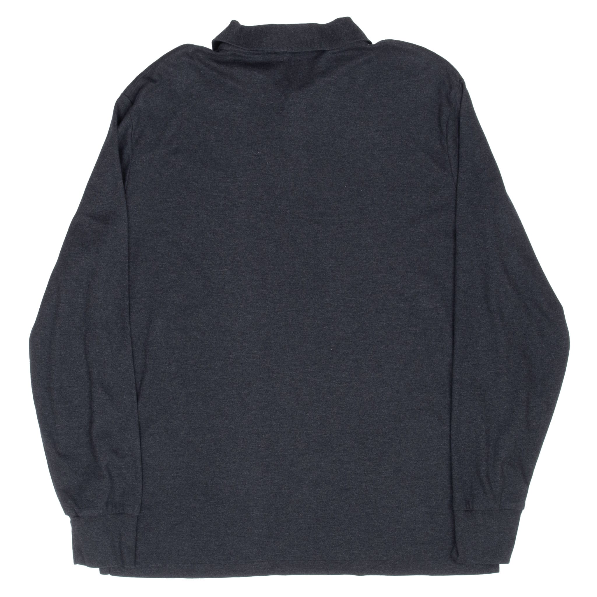 VINTAGE RALPH LAUREN DARK GREY LONG SLEEVE POLO SHIRT LARGE