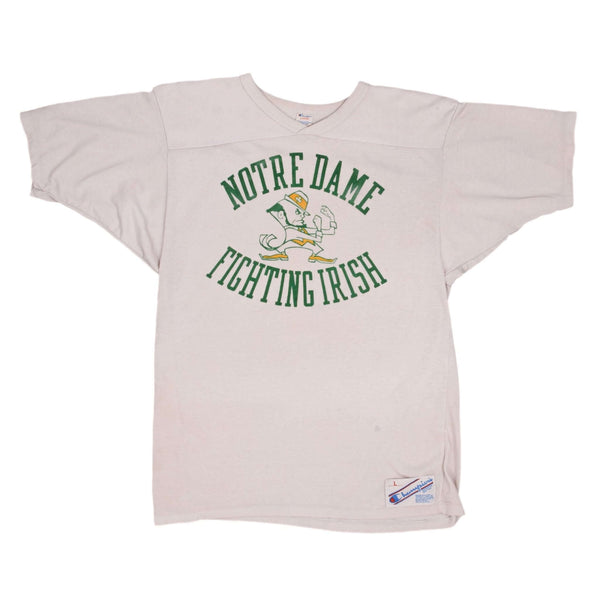 Vintage NFL Notre Dame Fighting Irish Champion Jersey 1980S Size Medium Made In USA With Single Stitch Sleeves