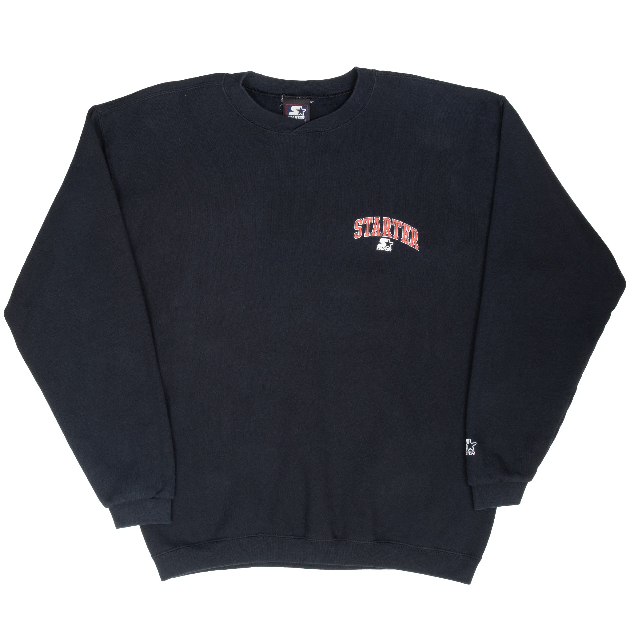 Vintage Black Starter Sweatshirt 1990S Size Large Made In Usa