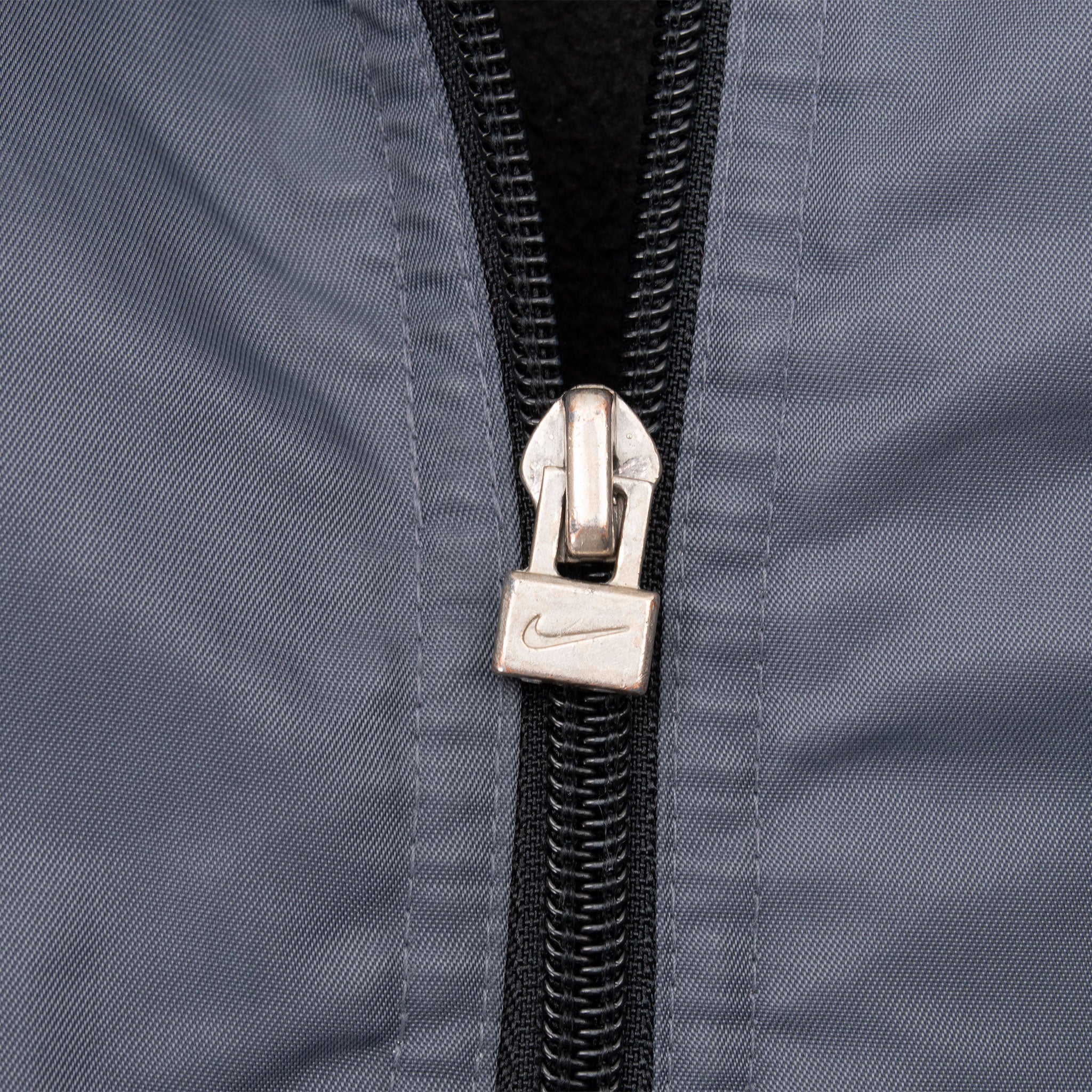 Vintage Nike Big Swoosh Dark Grey Hooded Windbreaker Jacket 2000S Size Large