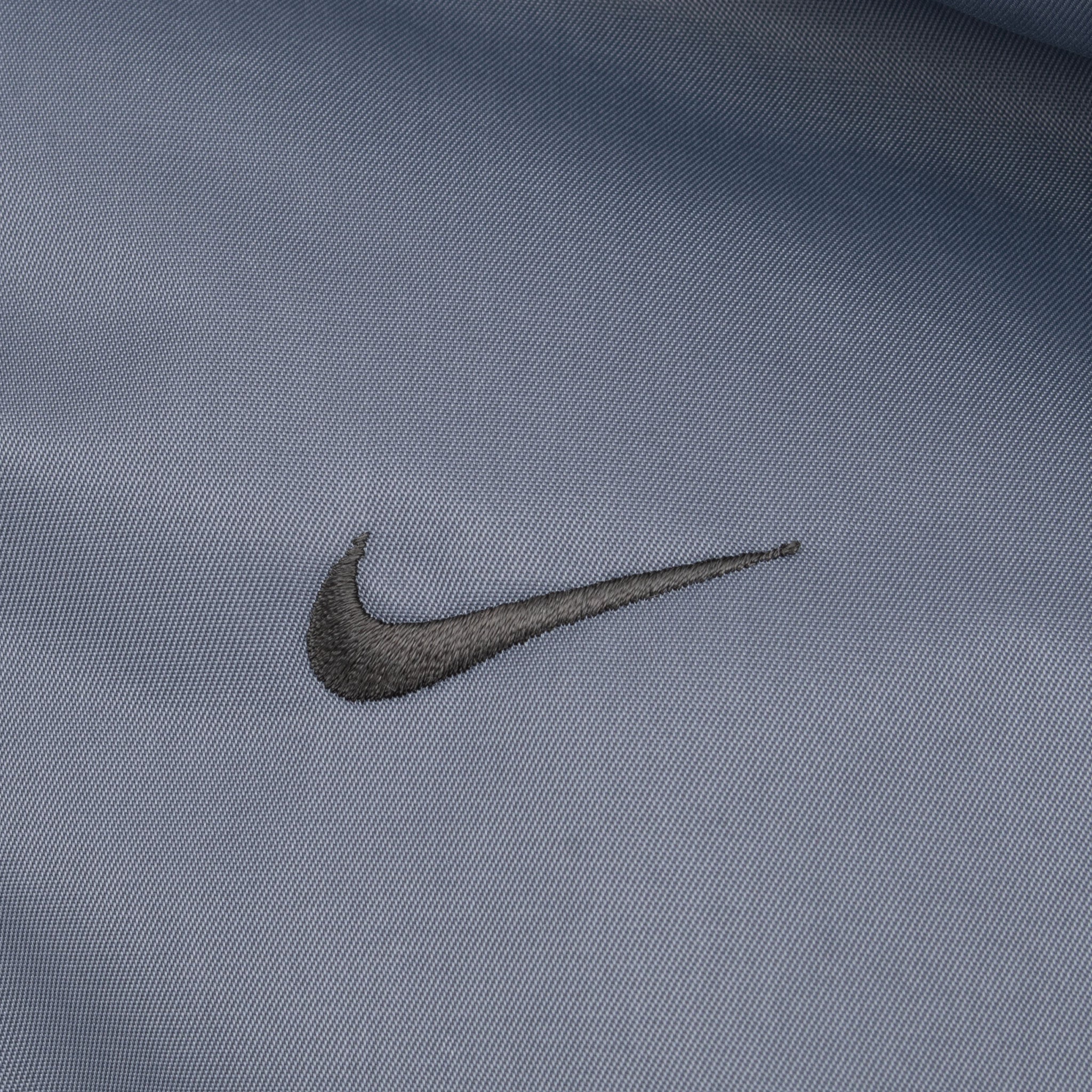 Vintage Nike Big Swoosh Dark Grey Hooded Windbreaker Jacket 2000S Size Large