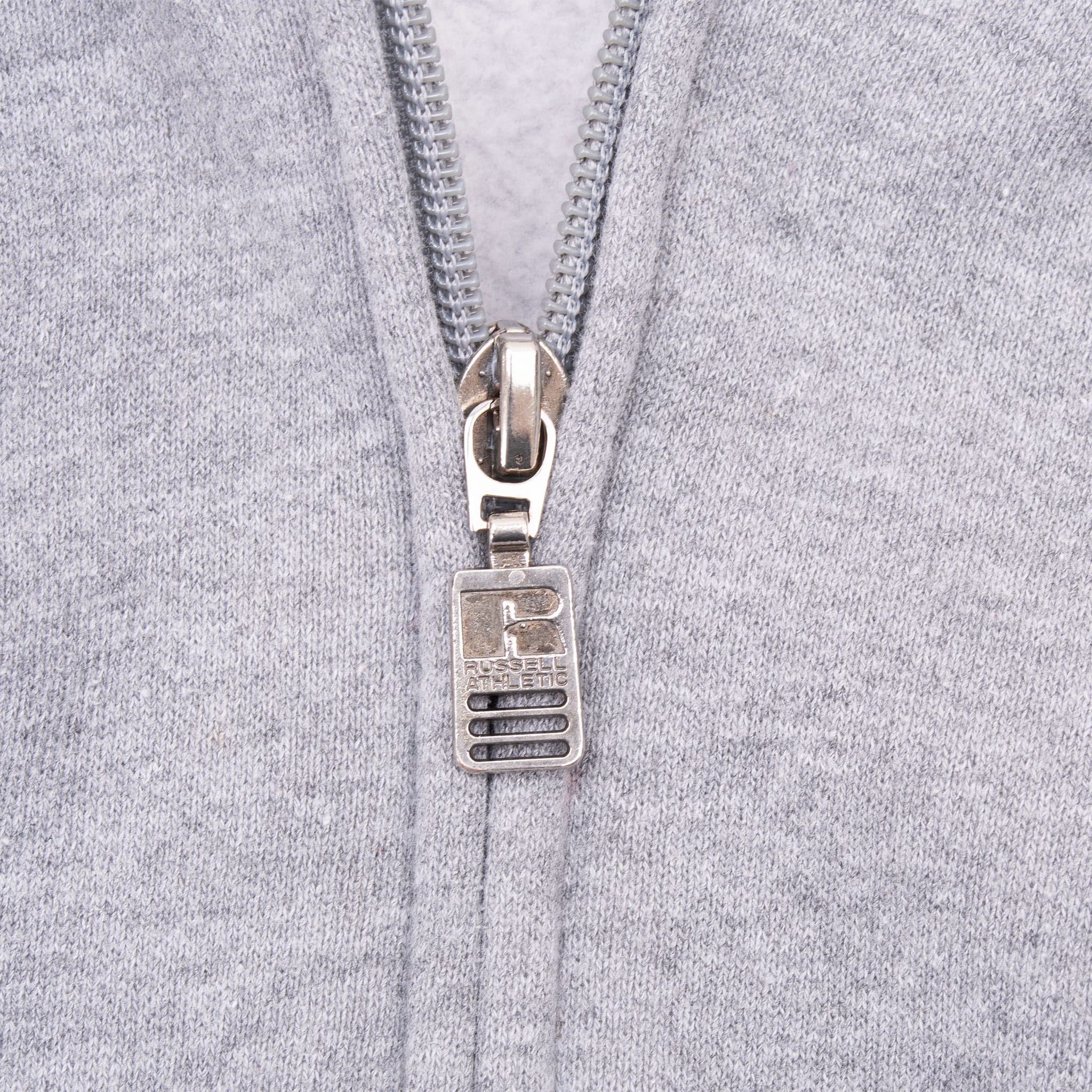 VINTAGE RUSSELL ATHLETIC PRESTON GREY ZIP UP HOODIE SWEATSHIRT 2000S XL