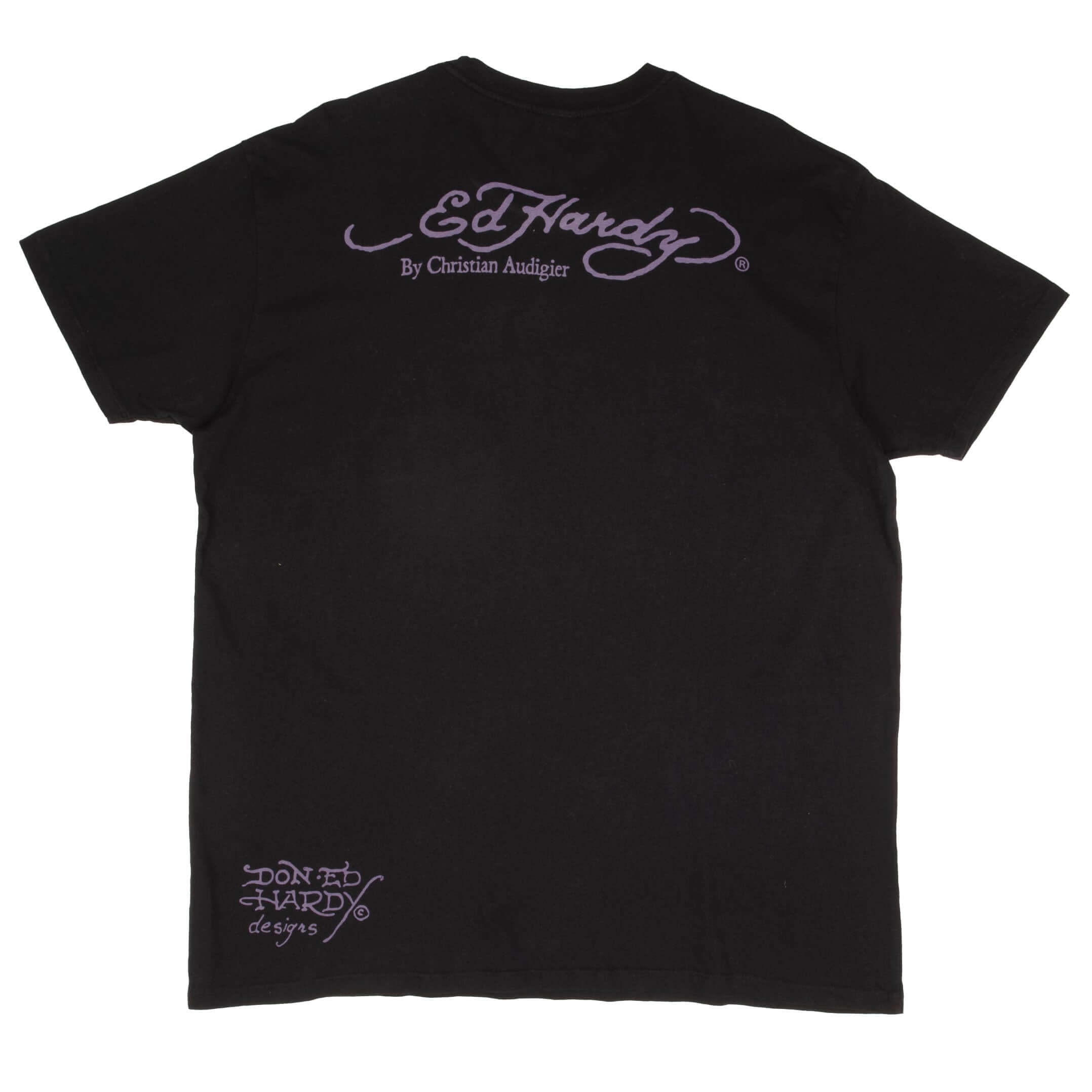 Vintage Ed Hardy By Christian Audigier Love Kills Slowly Skull Tee Shirt 2000S Size 2XL Made In USA