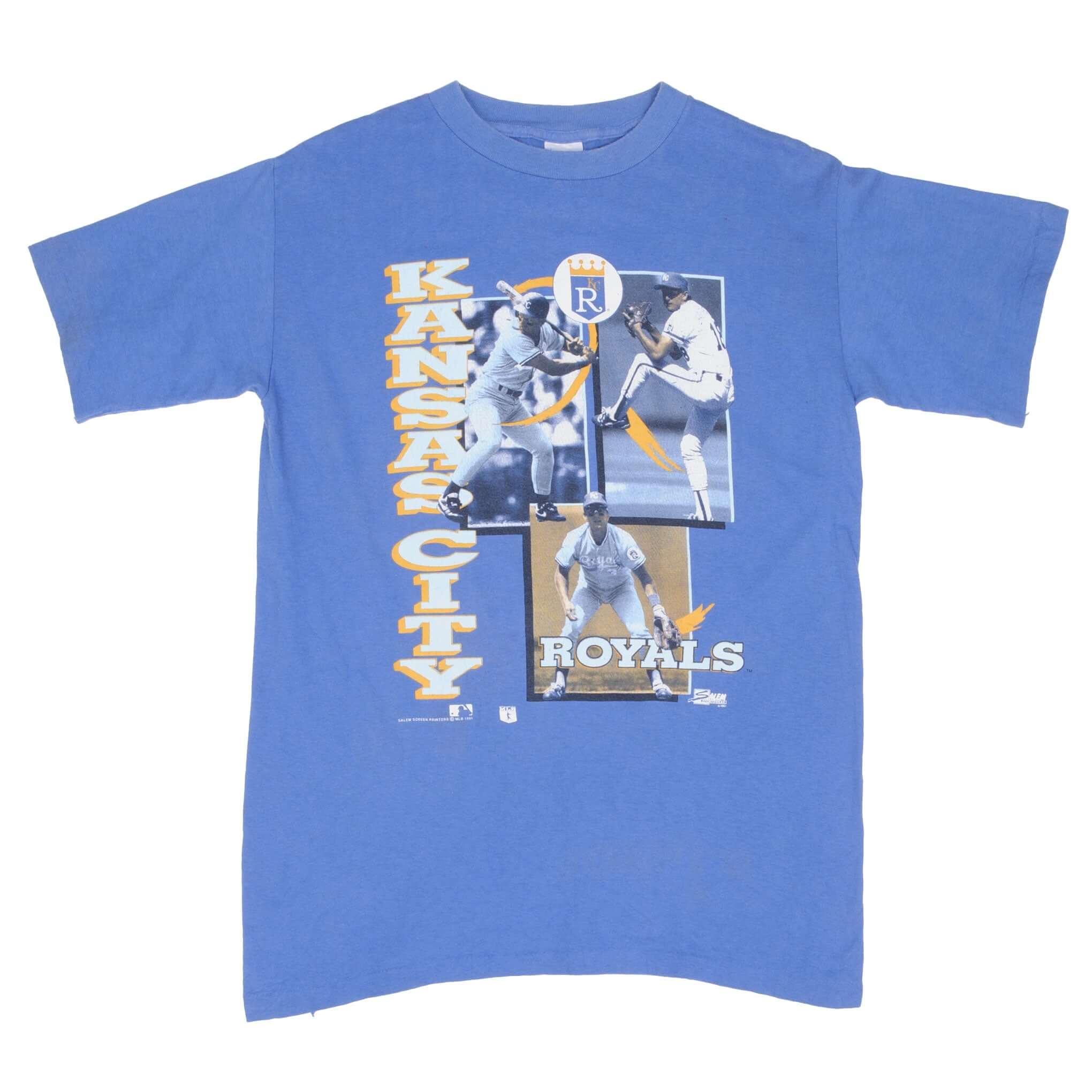 Vintage MLB Kansas City Royals 1991 Tee Shirt Size Medium With Single Stitch Sleeves