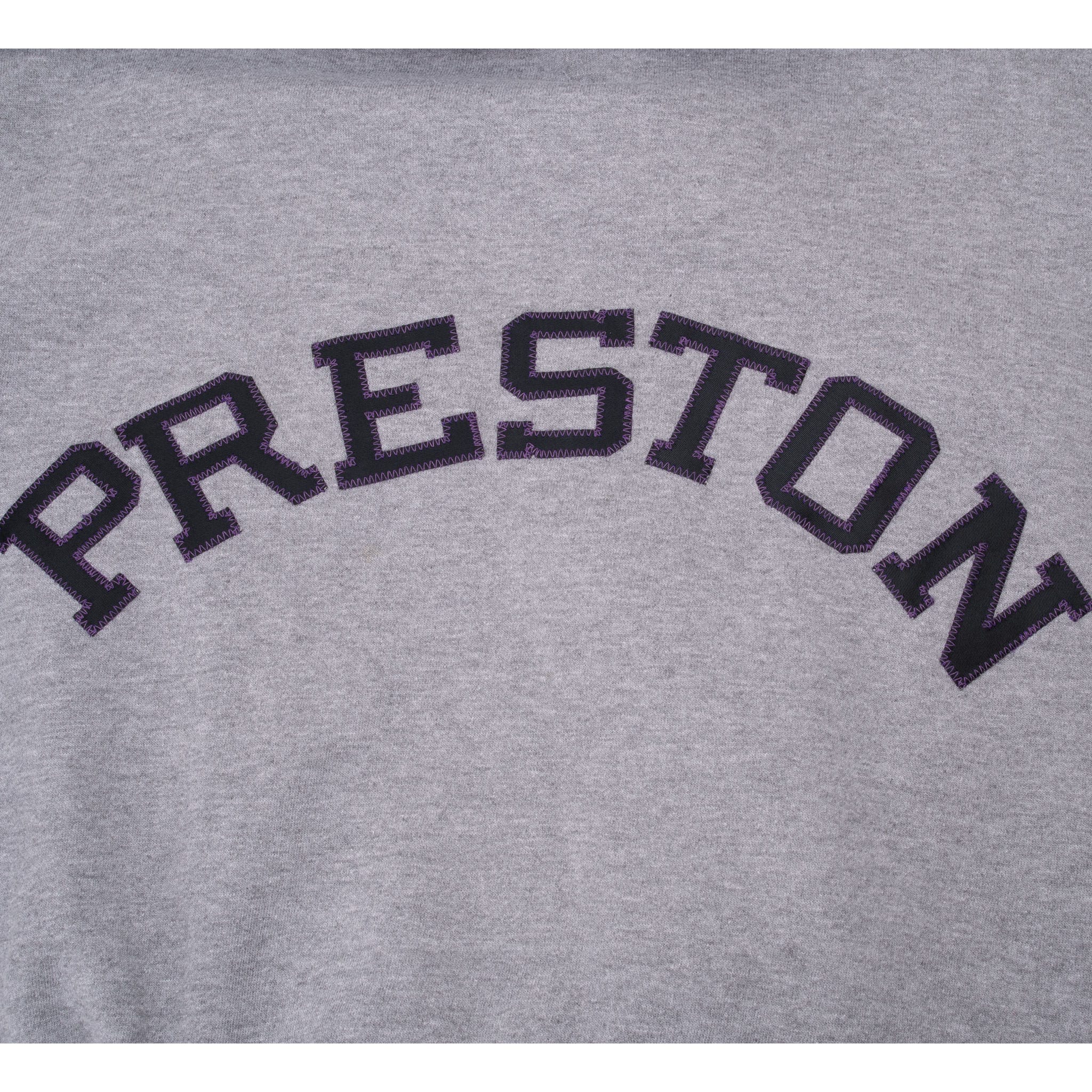 VINTAGE RUSSELL ATHLETIC PRESTON GREY ZIP UP HOODIE SWEATSHIRT 2000S XL